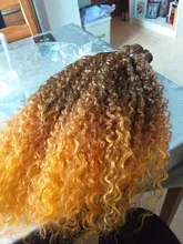 Nature-mechones de pelo negro Afro rizado extensiones de cabello sintético, 7 uds, 22-26 pulgadas, Marrón degradado, extensiones de pelo ondulado mechones de pelo rizado