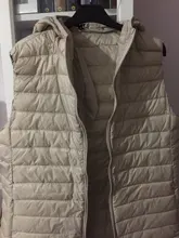 SEDUTMO-Chaqueta de plumón de talla grande 3XL para mujer, chaleco con capucha largo ultraligero, abrigo informal, Parkas delgadas ED913