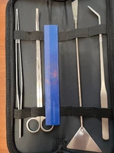 6 unids/set acuario Kit de herramientas pinzas tijeras de acero inoxidable Herramientas de limpieza de plantas acuáticas tanque de pescados del acuario Accesorios