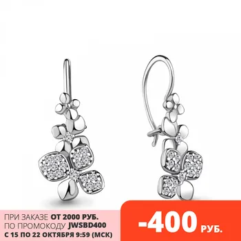 

AQUAMARINE earrings with cubic zirconia, silver 925