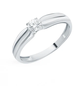 

Silver ring with cubic zirconia sunlight sample 925 test