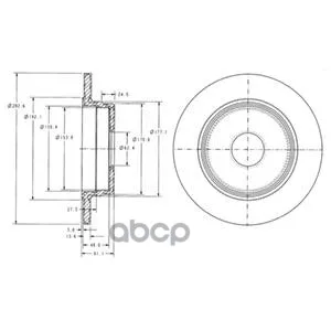 Тормозной Диск(В Упаковке 2 Шт Цена За 1 Шт) Delphi арт. BG2510