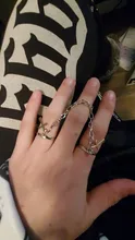 Anillos Pop Punk para hombre y mujer, cadena ajustable multicapa, cuatro anillos abiertos para dedos, de aleación, giratorios, regalo de fiesta