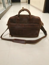 MAHEU-maletín de piel auténtica para ordenador portátil para hombre, maletín de 15,6 pulgadas para Doctor y oficina