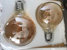 Light-Bulb Edison-Lamp Filament Spiral G95 G125 T225 Retro Led Yellow Vintage ST64 220V