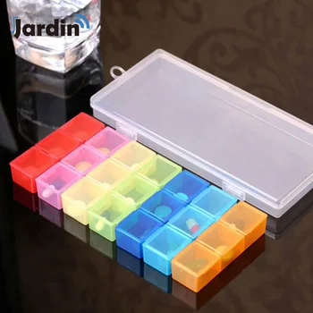 

Laiwen 7 Days Weekly Tablet Pill Medicine Box Holder Storage Organizer Container Case 21Slots Pill Box