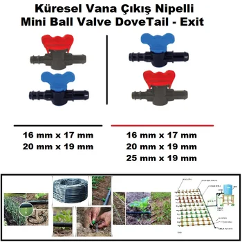 

Küresel Vana Çıkış Nipelli - 16x17mm- 20x19mm