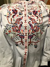 Autumn Blouse Shirts Tops Women's Long-Sleeve Bohemian Plus-Size Fashion Blusas Printed