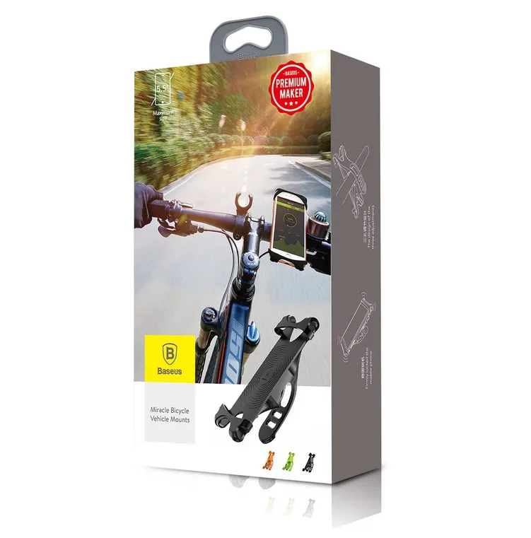 Держатель на руль велосипеда Baseus Miracle bicycle vehicle mounts Black