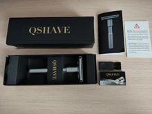 QSHAVE-Afeitadora de seguridad ajustable con doble filo para hombre, rasuradora con 5 cuchillas para afeitar clásica, limas de suaves a agresivas, 1-6 niveles