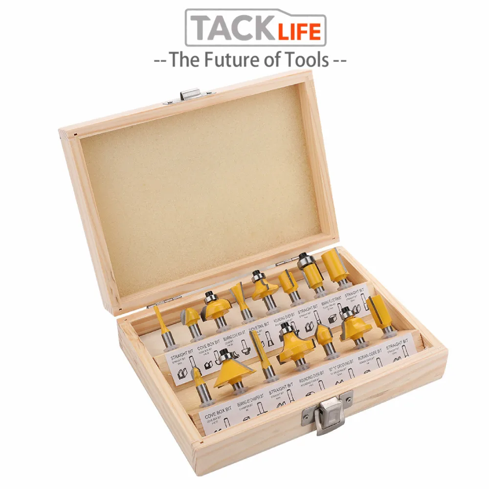 TACKLIFE 15PCS Shank Slotted Straight Woodworking Router Bit Wood Cutter  Cutting Diameter Carpenter Milling Cutter Woodworking|Milling Cutter| -  AliExpress