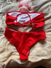 Bikini sin tirantes, novedad del 2020 en ropa de baño para mujer, bañador sexy de cintura alta y color puro, traje de baño acolchado, monokini
