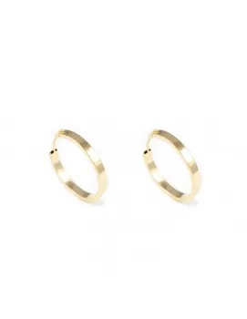 

Gold Girl earrings Hoop Table smooth 16X1, 5 mm