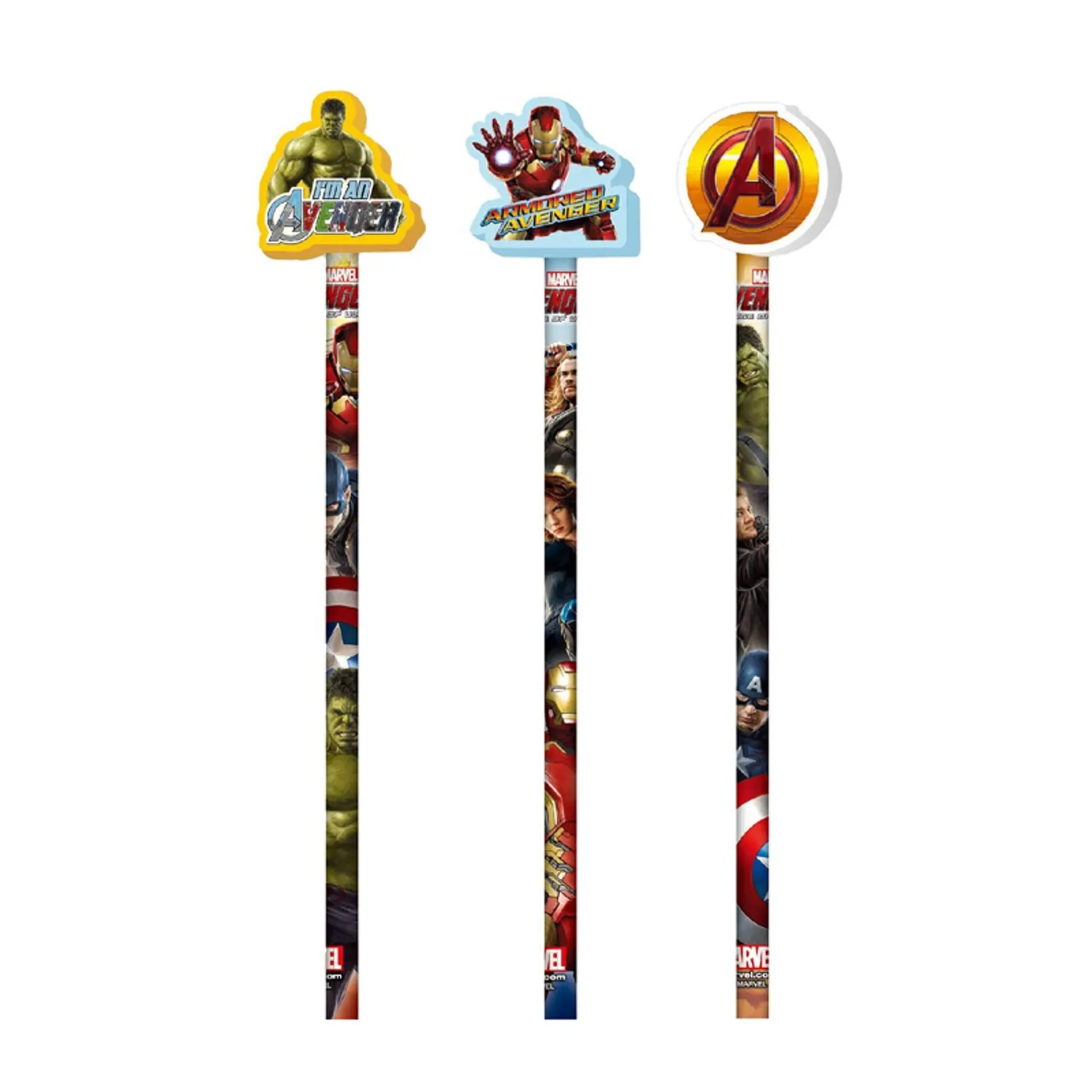Карандаш чернографитовый Marvel Мстители-2 c фигурным ластиком в ассортименте 37821