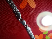 Conjunto de collar y pulsera de plata de ley 925 para hombre y mujer, cadena de eslabones de 6MM, para regalo de boda, 2 piezas