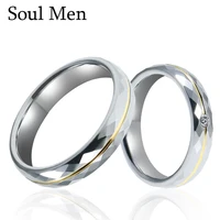 Trendy 4mm/5mm Tungsten Rings For Women Men Couples Wedding Band  High Polished Inlay Shiny Stone For  Engagement Rings 1