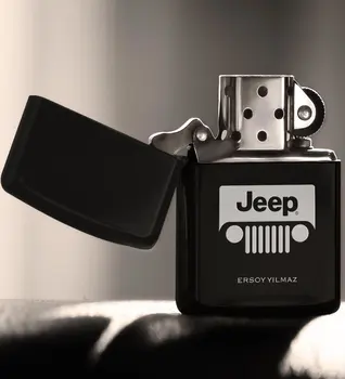 

Personalized Jeep Gasoline Black Metal Cigarette Lighter