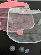 Baño juguetes para niños y bebés ordenado de almacenamiento de bolsa de ventosa baño bañera muñeca colgando bolsa baño cesta de juguete bolsa de red de almacenaje juguete de agua