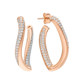 

Silver earrings with cubic zirconia sunlight sample 925