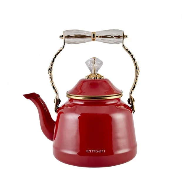 Zománc Vintage Teáskanna Teáskannák Öntése Forrásban Lévő Víz A Vízforraló Teákhoz Rozsdamentes Acél Márka 2600 Ml Egészségügyi Minőség Indukció - Image 4