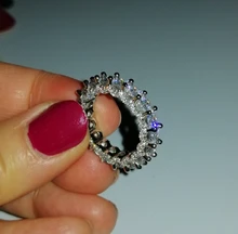 BRAVKIS bandas de boda eternidad anillos con Zirconia para las mujeres CZ cristal promesa Dedo de compromiso anillo joyas de diseño Bague BUR0279