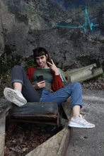 Viifaa-vaqueros de cintura alta para mujer, Vaqueros rectos informales con cremallera, color negro y azul, dos tonos, 2020