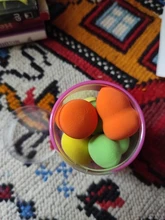 Maange10 Uds Mini Foam-Puff de polvo grande, belleza, licuadora, base correctora, crema suave, en húmedo y seco, doble uso