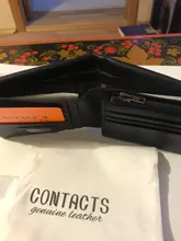 CONTACTS casuales de los hombres, carteras de cuero de Caballo Loco corto cerrojo monedero Cartera de diseño de cuero de vaca embrague carteras hombre autoteiras