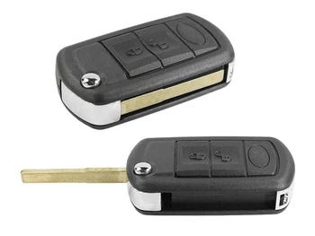 

Remote Key shell 2 buttons with blade HU100 TDV6 battery on without Transponder chip for Land Rover Discovery Range Rov