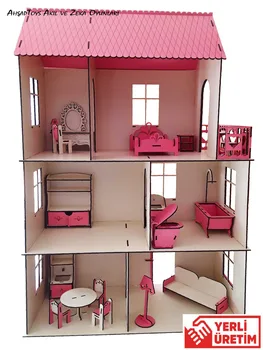 

Wood-Doll House-Mini Furniture