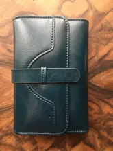 Cartera de piel auténtica de alta calidad para mujer, billetera pequeña RFID antirrobo, tarjetero, monedero, a la moda