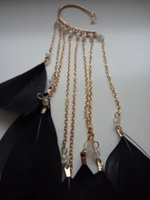 SUKI-pendientes bohemios con gancho para la oreja para mujer, aretes sin Piercing, accesorios de borlas largas, joyería