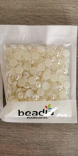 Scrapbook-Beads Pearl-Craft Imitation-Pearl Flatback Half Round Diy-Decoration Ivory-Color