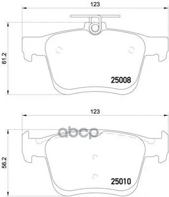 Колодки Тормозные Audi A3/Vw Golf Vii 12- Задние Brembo P85125 Brembo арт. P85125