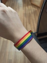 Pride Rainbow Weave Rope Buckle Bracelet Gay Lesbian Bracelet Friendship Gift Jewelry