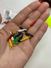 Doreen Box abalorios en forma de Chile esmalte colgantes de aleación de Zinc colgantes chapados en oro de la joyería DIY 20mm x 4mm 10 Uds