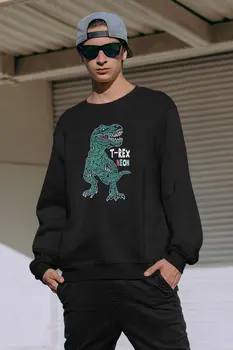 

Angemiel Wear Neon Trex Male Black Sweatshirt