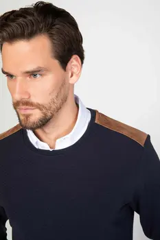

DeFacto Fashion Man New Pure Color Knitted Pullovers Shirt Casual Loose Long Sleeves Pullovers Autumn Man - I5058AZ18AU