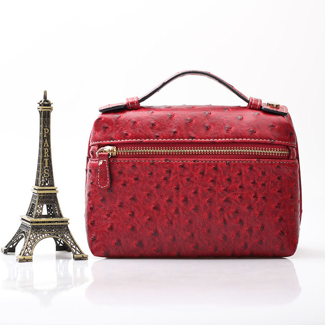 Fashion Designer Handbag Ostrich Pattern Portable Bag Clutch Bag 2022 Lady Hand Bag Purse Make Up Bag Trend Bag