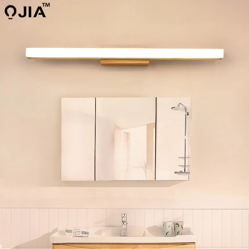 Светодиодный настенный светильник минимализм зеркальный передний светильник для ванной комнаты настенный светильник s современный деревянный настенный светильник