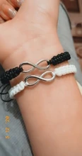 Conjunto de pulseras de la amistad para parejas, juego de pulseras y brazaletes Retro hechos a mano, Infinity, 2 uds.