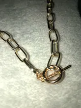 IPARAM-cadena gruesa con cierre de palanca para mujer, collares de oro con círculo entrelazado mixto, Gargantilla minimalista, joyería