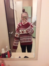 Knitted Sweater Pull Simplee Long-Sleeve Winter Causal Fashion O-Neck Autumn Red Animal