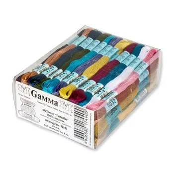 

Threads for embroidery "gamma" set of floss (price for 1 pc) no. 4 100% cotton 100x8 m assorted-100 colors.