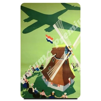 

Netherlands souvenir magnet vintage tourist poster