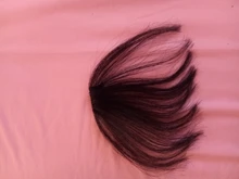 Flequillo de pelo curvo para mujer, extensiones de cabello humano remy 100% Real, con flequillo, color marrón oscuro/claro, con flecos