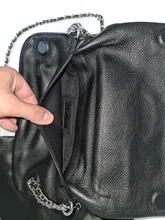 Alas decoradas bolso de un solo hombro de mujer casual moda desenfadada dos cadenas Bolsa Bandolera bolsos de cuero