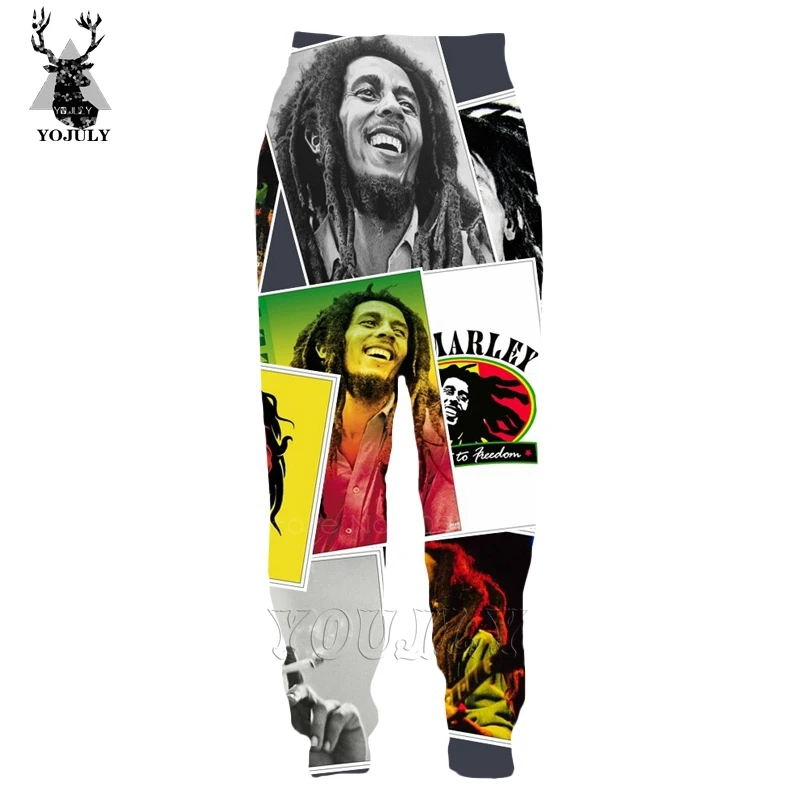11 Bob Marley/белые брюки, мужские брюки с 3d принтом, модный спортивный костюм для бега, спортивные штаны, удобные, унисекс, в стиле рок, хип-хоп, уличная одежда для мужчин, P08 - Цвет: 11