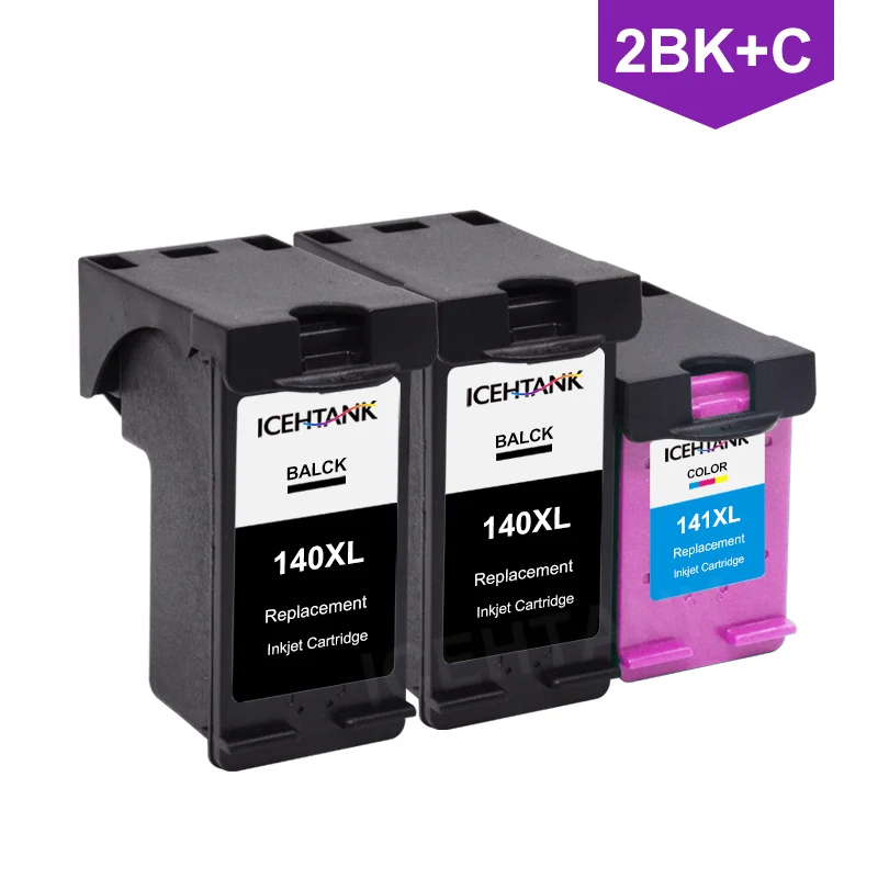 ICEHTANK совместимый картридж Замена для hp 140 141 XL Photosmart C4283 C4583 C4483 C5283 D5363 картриджи для принтера - Цвет: 140-2BK1C