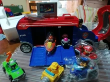 Coche de juguete de plástico de la Patrulla canina para niños, juguete de la Patrulla canina, autobús de rescate, modelo de figura de acción, regalo de cumpleaños